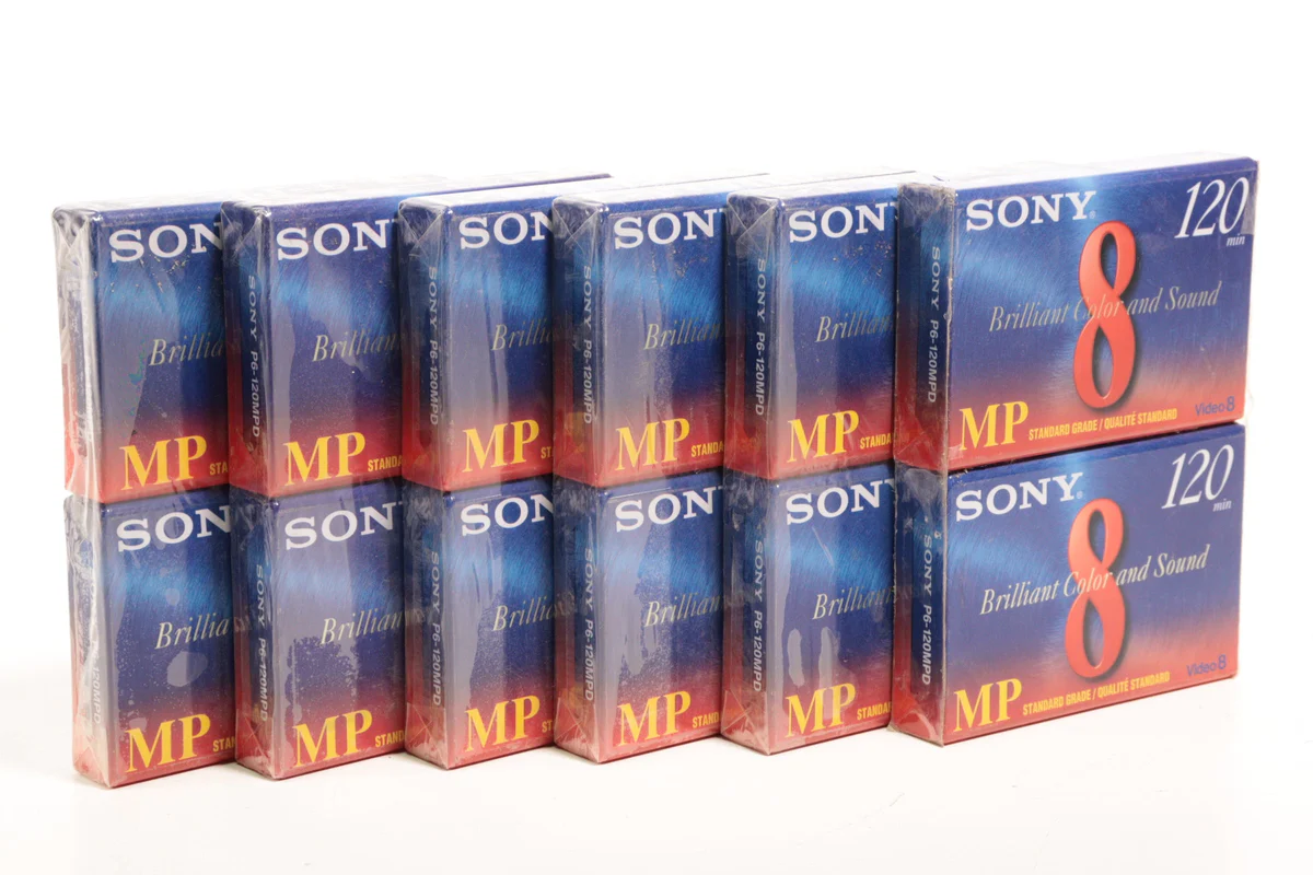 Sony P6-120MP 8mm Video Cassette Tape Pack of 12