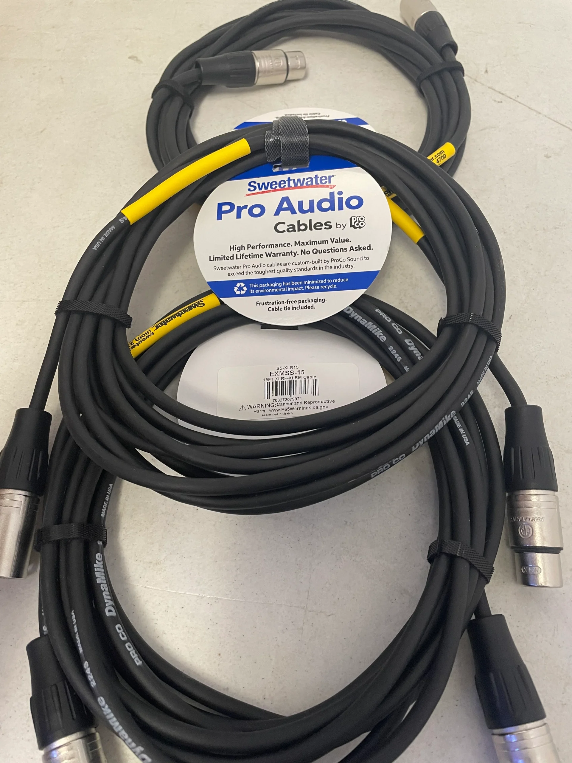 SweetwaterPro_Mic_Cable_15_Feet_1.webp Sweetwater Microphone Cables, 15' XLRF to XLRM, Lot of 5