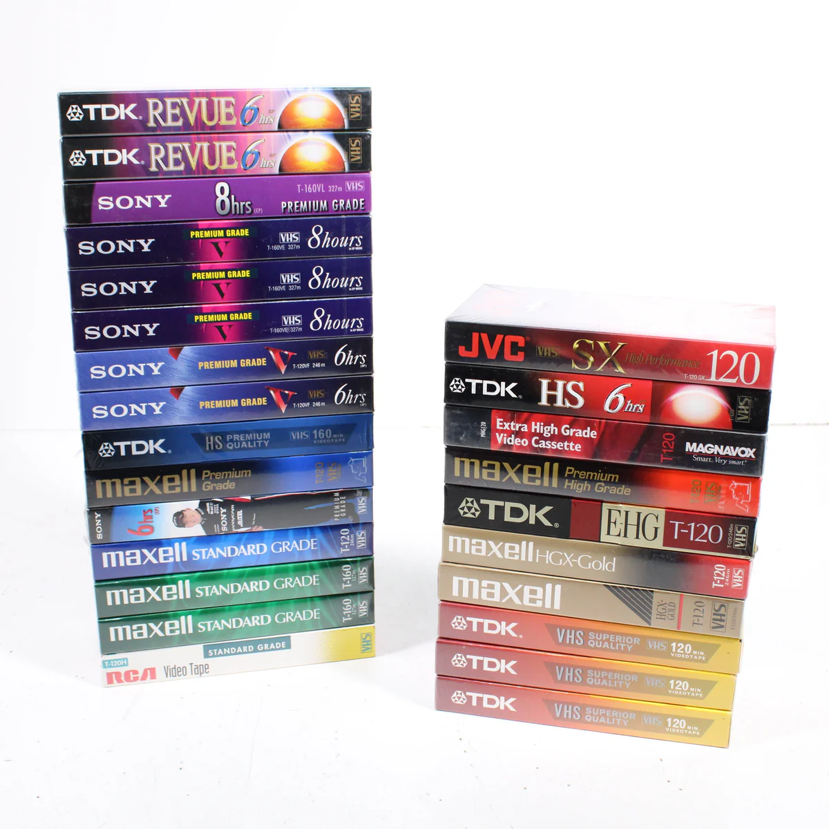 VHS Tape Bundle: Set of 25 Premium Recording Video Cassettes (BRAND NEW)