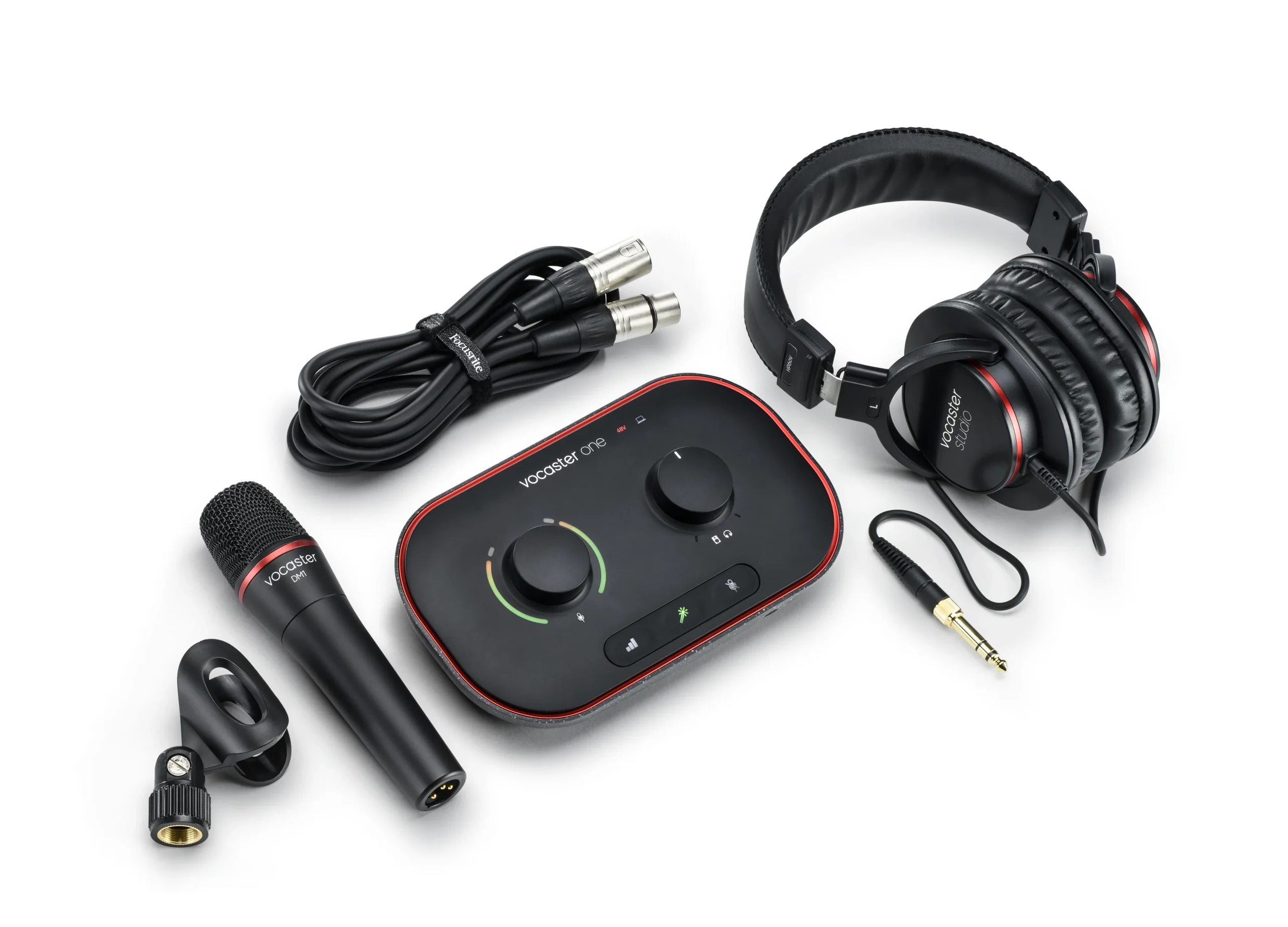 Focusrite Vocaster One Studio - The Essential Podcasting Kit