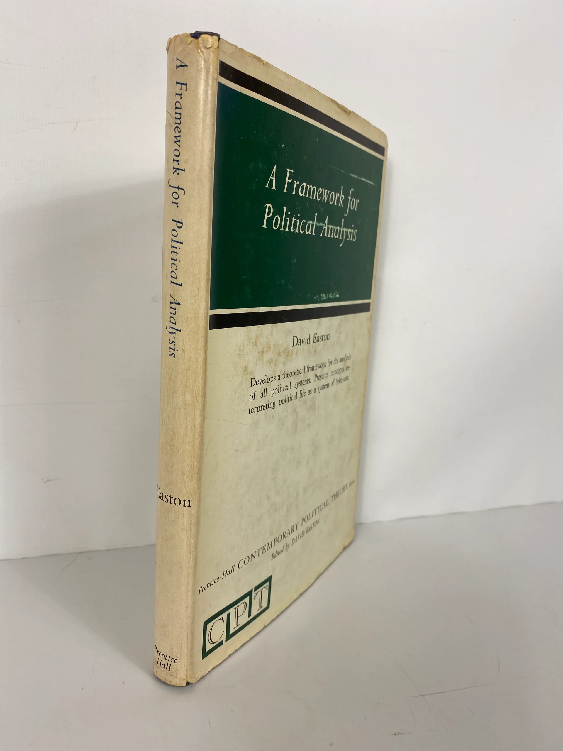 A Framework for Political Analysis David Easton 1965 2nd Print HCDJ