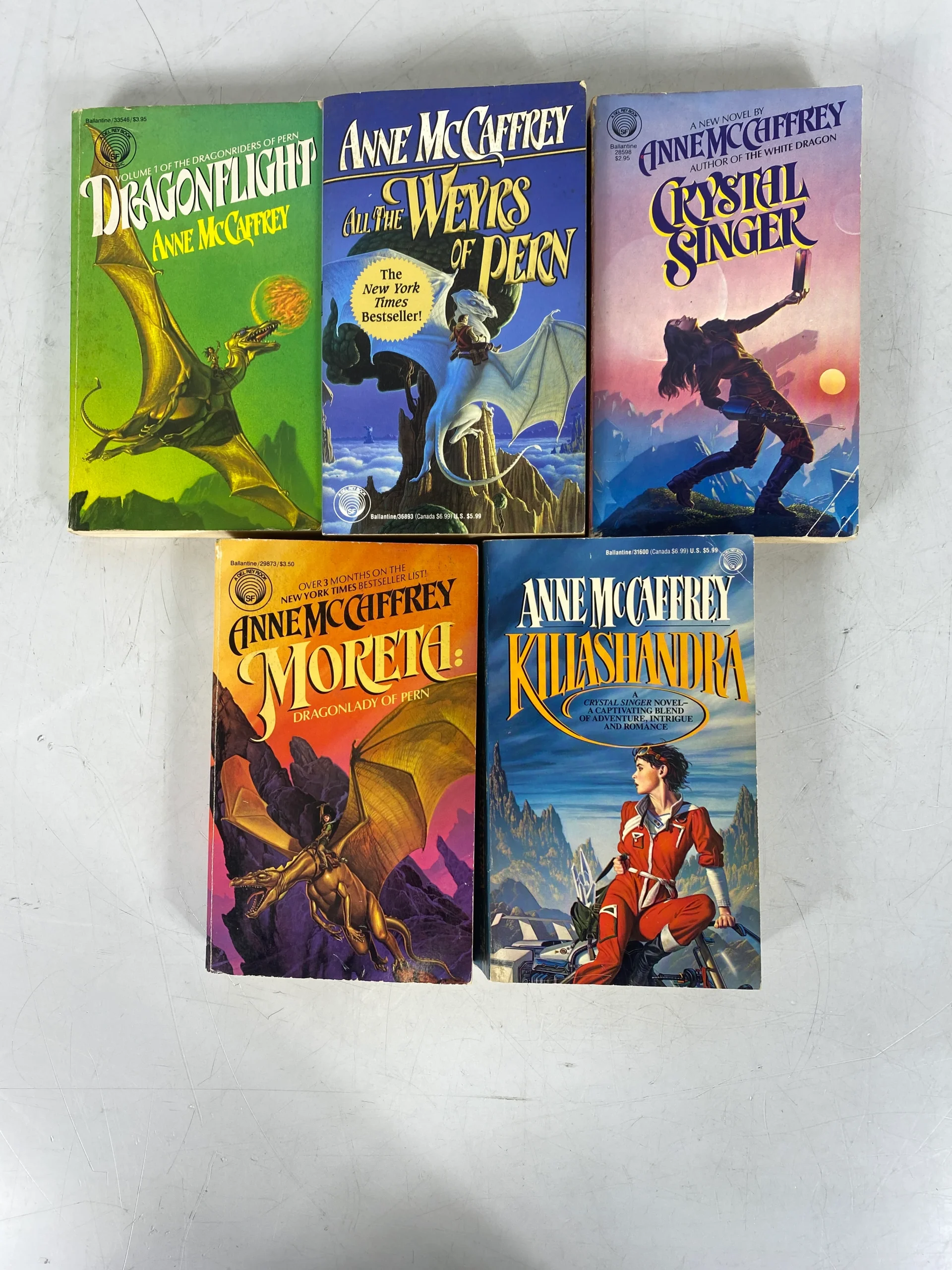 Anne McCaffrey 5 Book Paperback Lot SC
