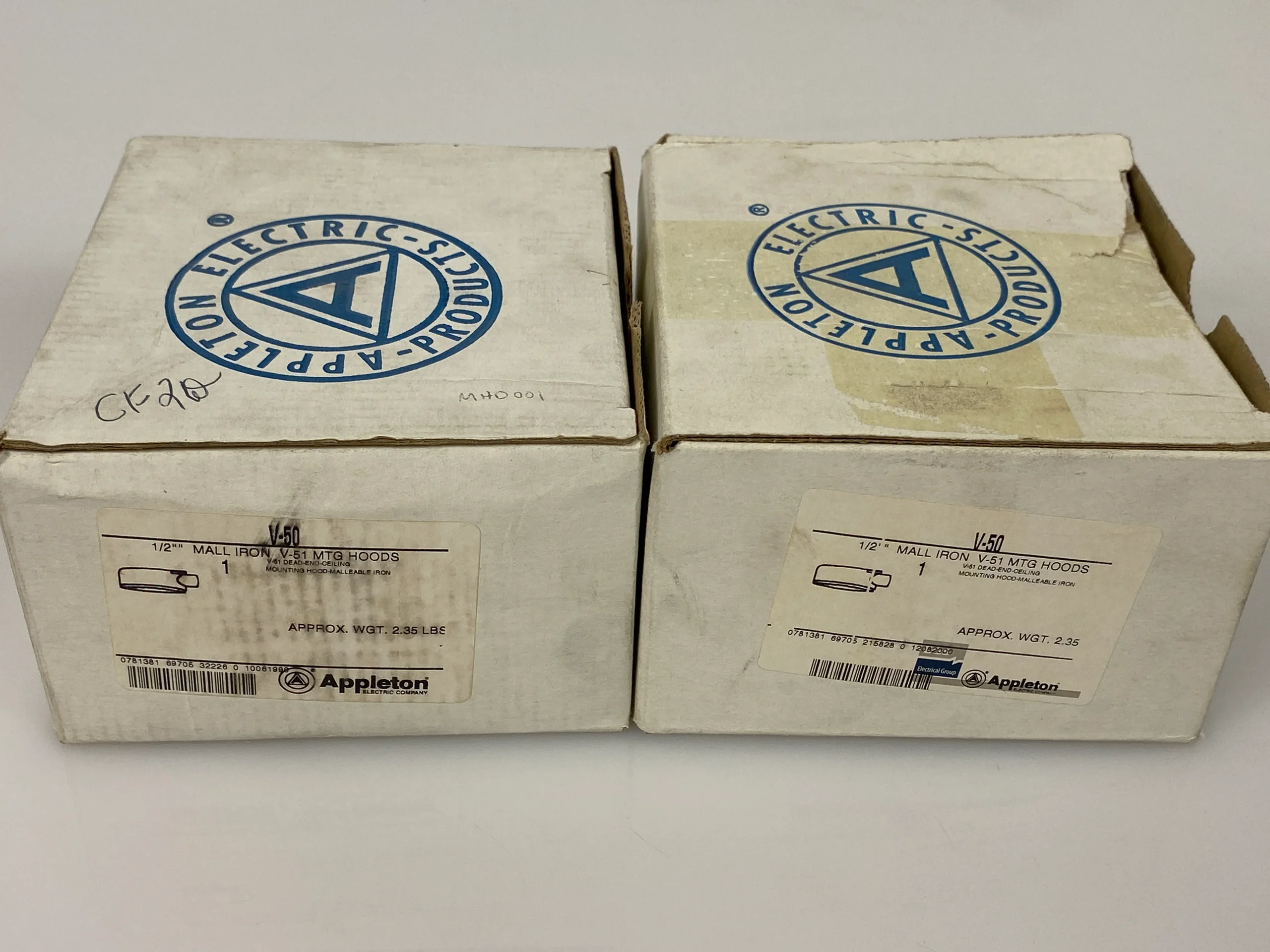 Appleton Products 1/2" Mall Iron V-51 MTG Hoods (Pack of 2)