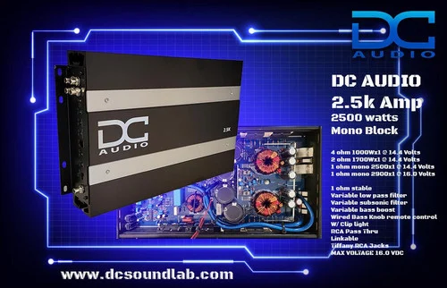 DC AUDIO 2.5K - 2000 W RMS AMPLIFIER