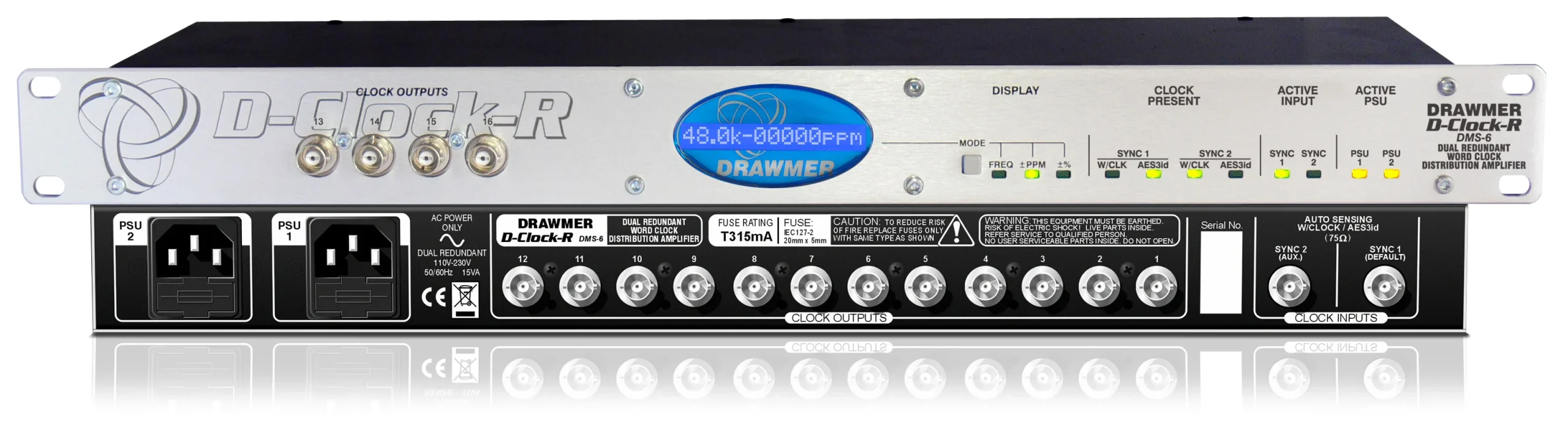dclockr_front_rear.webp Drawmer D Clock R - Dual Redundant Clock Distribution That You Can Depend Upon Time & Time Again