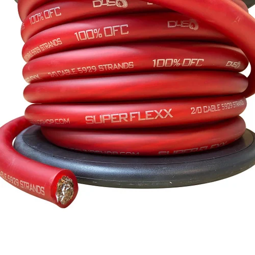 Down4Sound2/0 OFC SILVER TINNED Wire (Red) BY THE FOOT