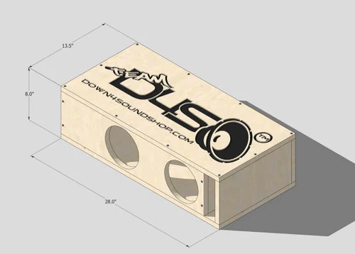 DOWN4SOUND PRO-FAB Birch Flat Pack Dual2 6.5 | DIY Ported Subwoofer Enclosure Box