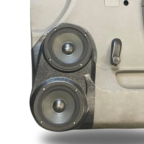 DOWN4SOUND Dual 6.5" Speaker Pods for the Front Door of a 10-13 Chevrolet Silverado-GMC Sierra Lower Handle Manual Window