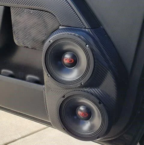 DOWN4SOUND Dual 6.5" Speaker Pods for the Front Door of a 14-18 Chevrolet Silverado-GMC Sierra