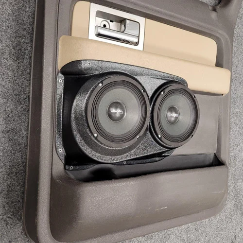 DOWN4SOUND Dual 6.5" Speaker Pods for the Rear Door of a 09-14 Ford F-150 Crew Cab