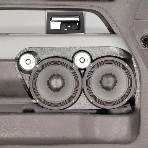 DOWN4SOUND Dual 8" and Dual Tweeter Speaker Pods for the Front Door of a 09-14 Ford F-150