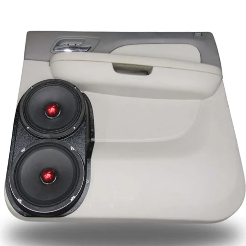 DOWN4SOUND Dual 8" Speaker Pods for the Rear Door of a 07-14 GM Full Size Truck Upper Handle