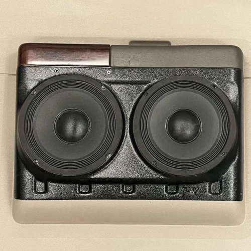 DOWN4SOUND Dual 8" Speaker Pods for the Rear Door of a 08-16 Ford F-250 F-350 Crew Cab