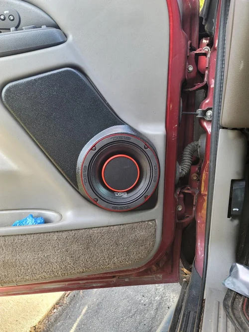 DOWN4SOUND Flangeless Single 6.5" Speaker Pods for the Front Door of a 00-06 GM Full Size Truck