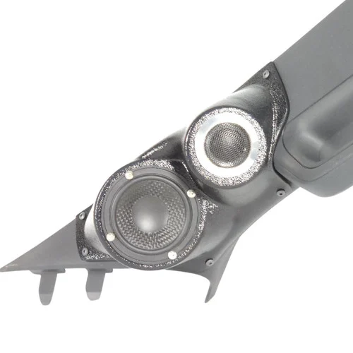 DOWN4SOUND Single 3.5" and Single Tweeter Speaker Pods for the A-Pillar of a 21-24 Ford F-150-Ford F-250 F-350