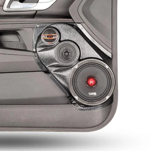DOWN4SOUND Single 6.5" and Single 3.5" and Single Tweeter Speaker Pods for the Front Door of a 10-17 Chevrolet Equinox-GMC Terrain SUV