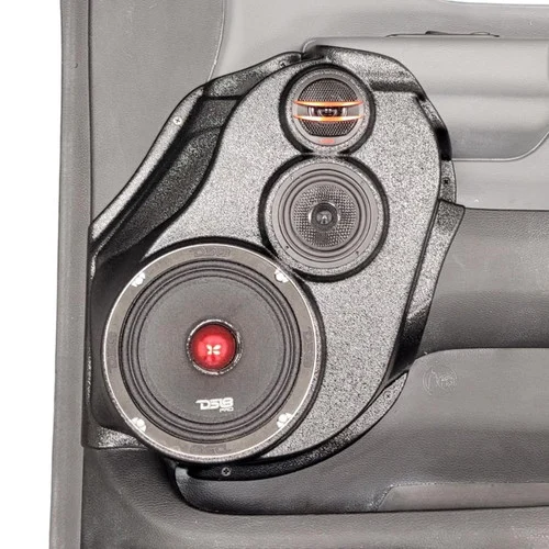 DOWN4SOUND Single 6.5" and Single 3.5" and Single Tweeter Speaker Pods for the Front Door of a 19-25 Dodge Ram 1500