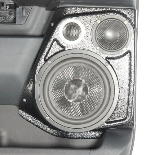 DOWN4SOUND Single 6.5" and Single 3.5" and Single Tweeter Speaker Pods for the Rear Door of a 21-24 Ford F-150-Ford F-250 F-350 Crew Cab