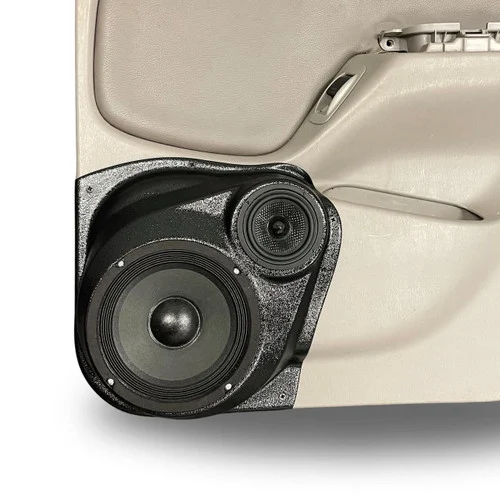 DOWN4SOUND Single 6.5" and Single 3.5" Speaker Pods for the Rear Door of a 01-04 Toyota Tacoma Crew Cab