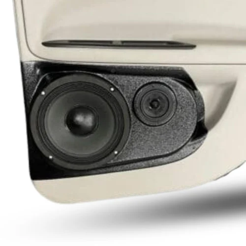 DOWN4SOUND Single 8" and Single 3.5" Speaker Pods for the Rear Door of a 06-15 Chevrolet Impala