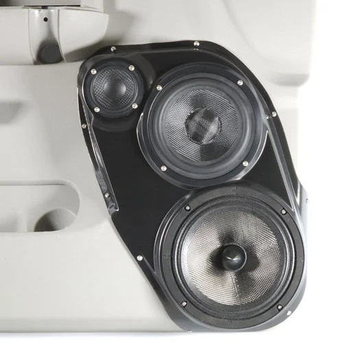 DOWN4SOUND Single 8" and Single 6.5" and Single 3.5" Speaker Pods for the Front Door of a 07-09 Chevrolet Silverado-GMC Sierra Lower Handle