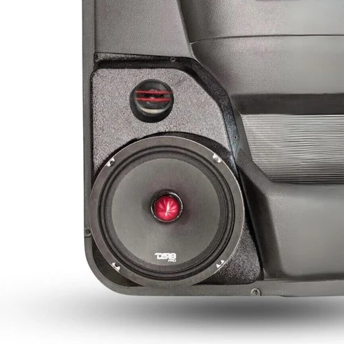 DOWN4SOUND Single 8" and Single Tweeter Speaker Pods for the Rear Door of a 09-18 Dodge Ram-Dodge Ram Crew Cab