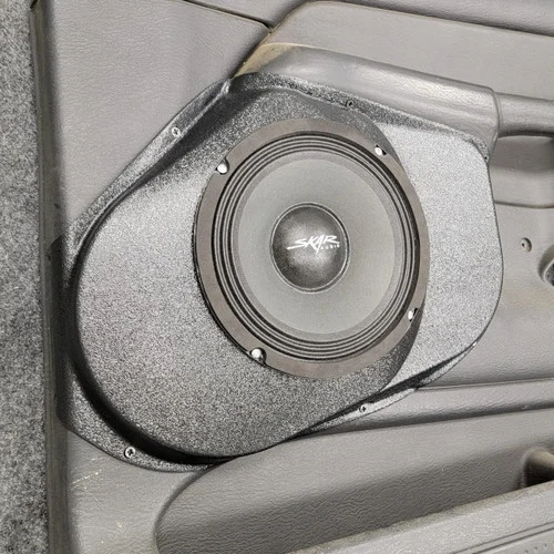 DOWN4SOUND Single 8" Speaker Pods for the Front Door of a 02-05 Dodge Ram