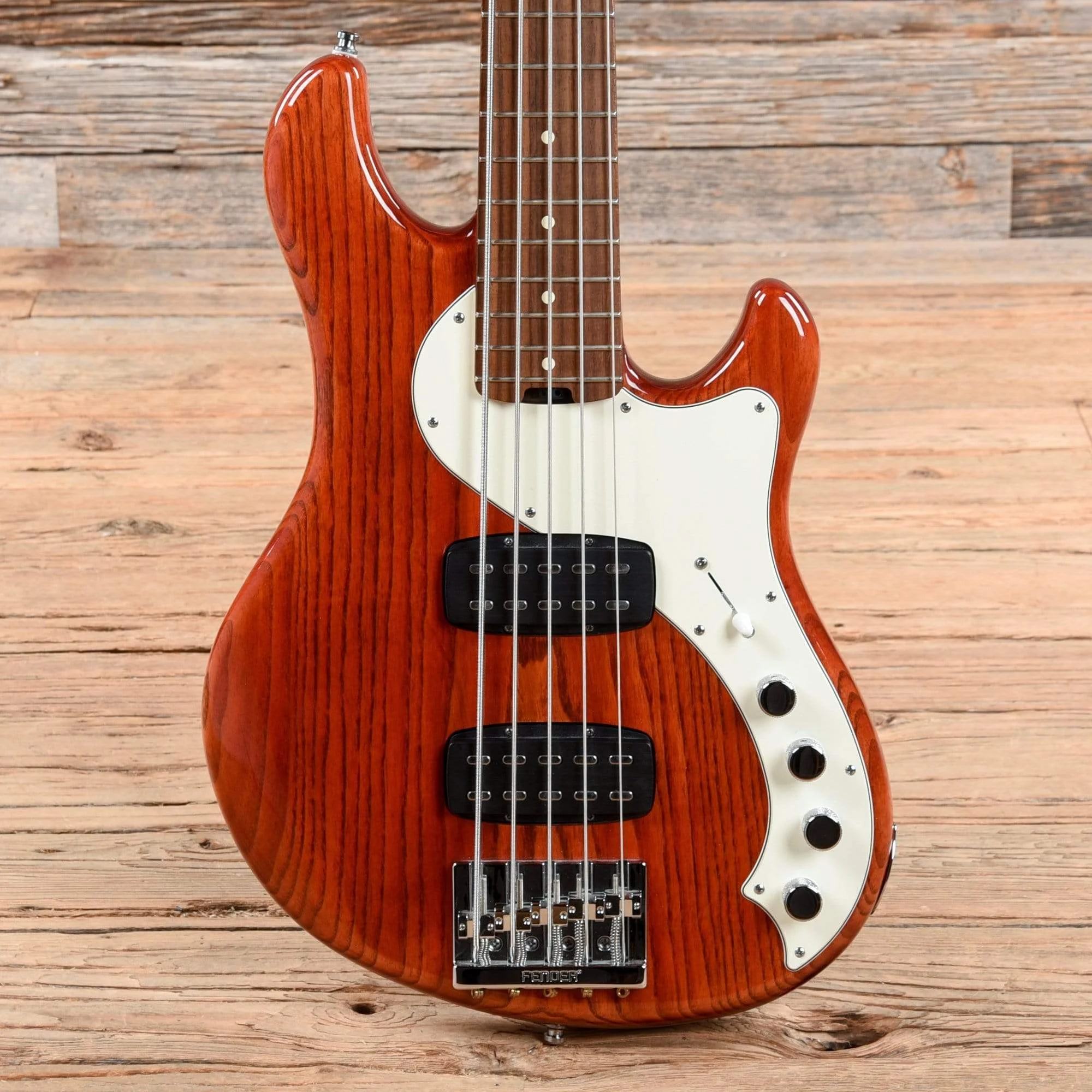 Fender American Deluxe Dimension Bass V HH Cayenne Burst 2014