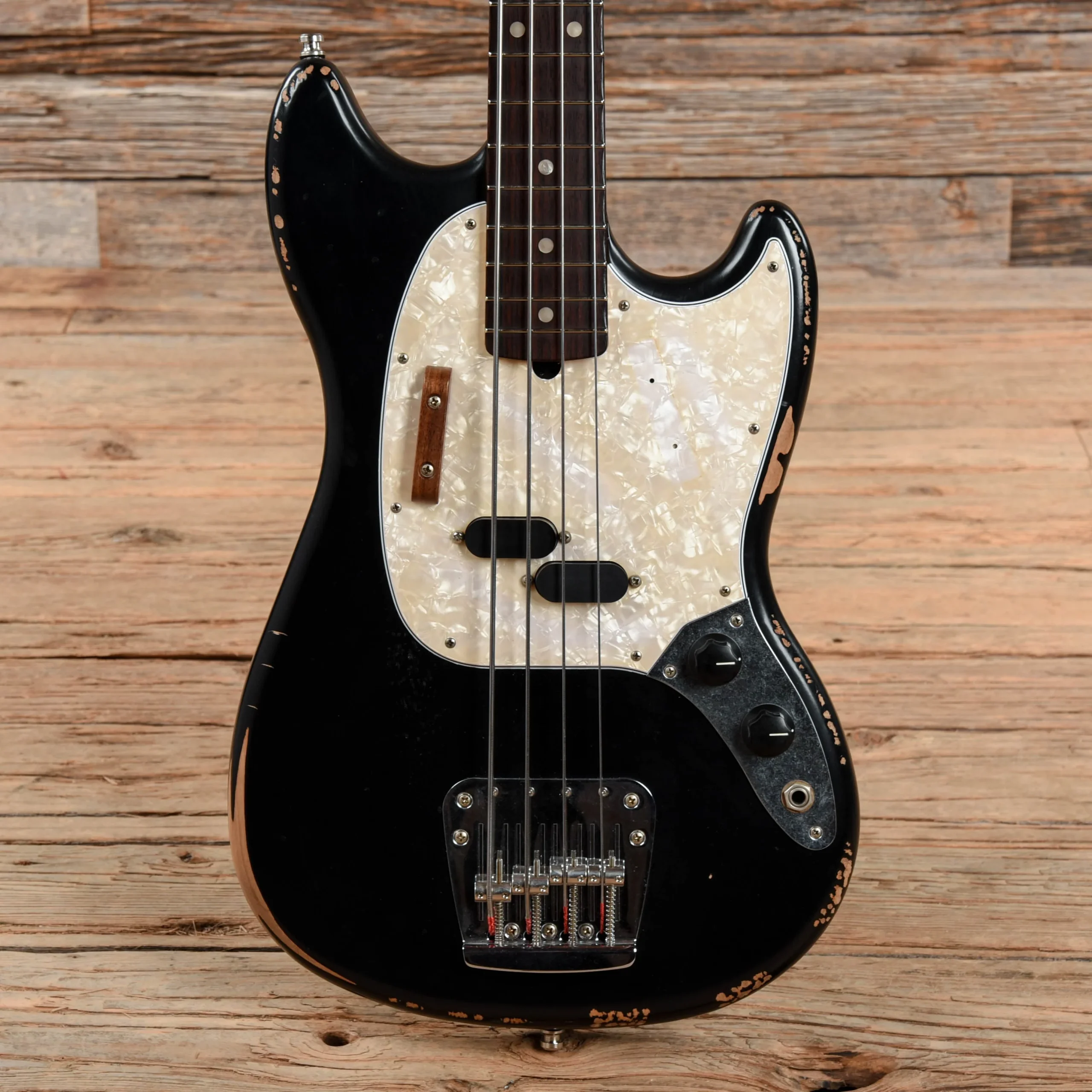 Fender Justin Meldal-Johnsen Road Worn Signature Mustang Bass Black 2020