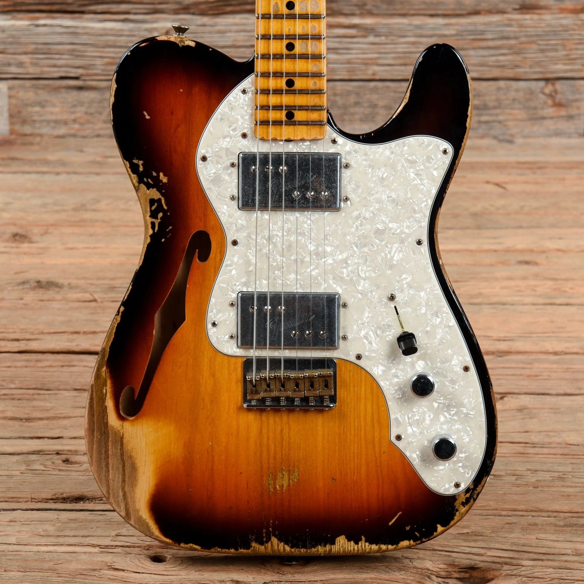 Fender Custom Shop Limited Edition 1972 Telecaster Thinline Heavy Relic Faded/Aged 3-Color Sunburst 2020