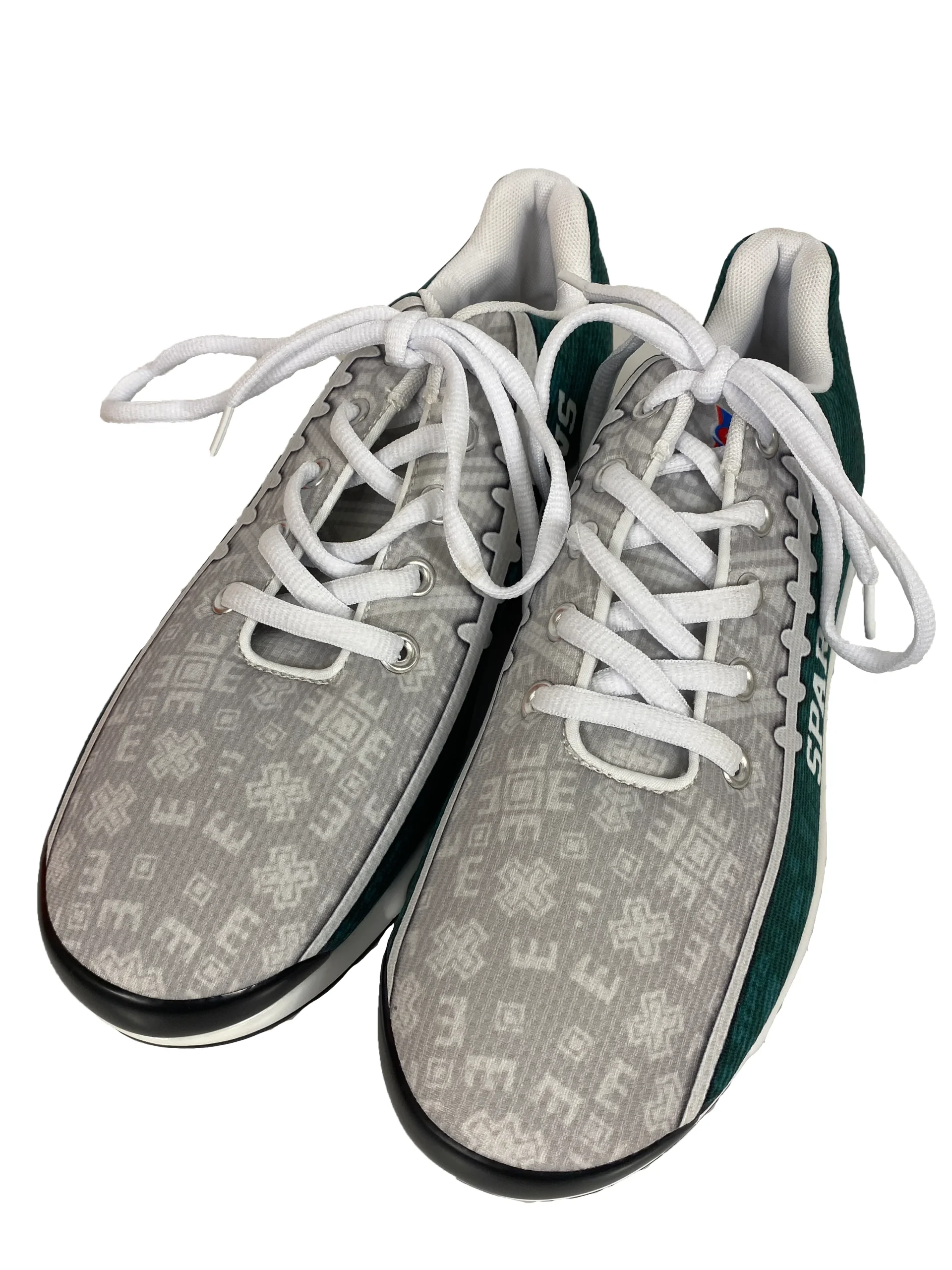 Green and White Michigan State Shoes Men's Size 11.5