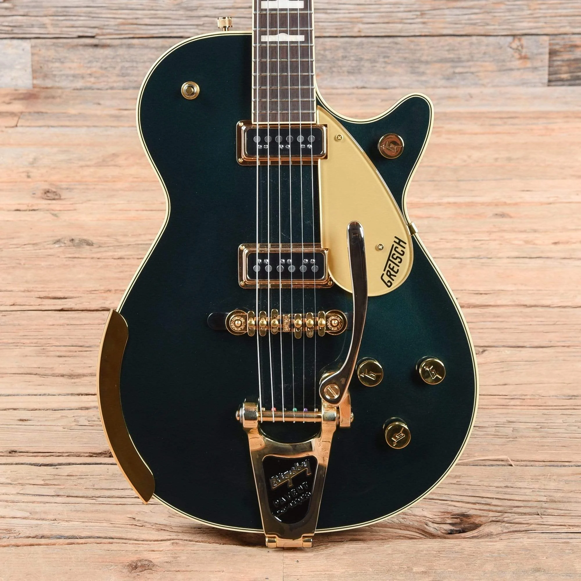Gretsch G6128T-57-CDG Vintage Select Edition 57 Duo Jet Cadillac Green w/Bigsby & TV Jones Pickups
