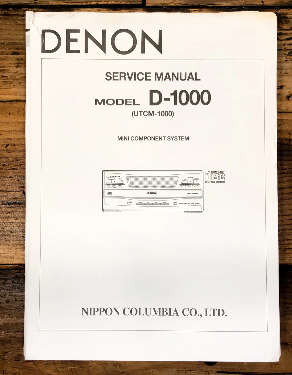 Denon D-1000 StereoService Manual *Original*