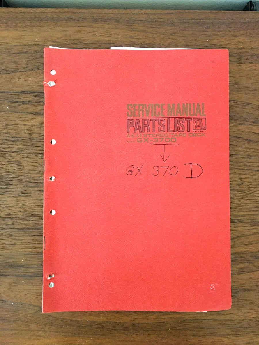 Akai GX-370DService Manual *Original*