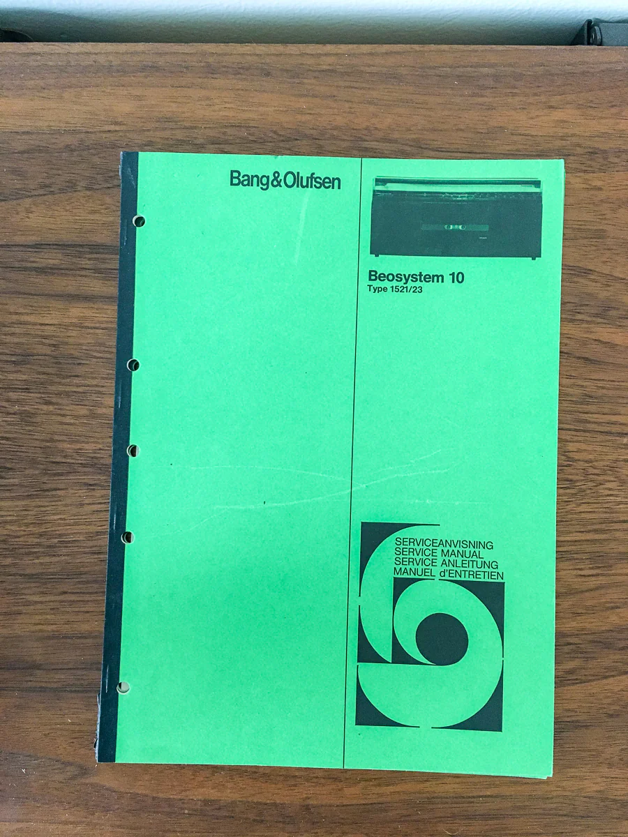 B&O Bang Olufsen Beosystem 10 RadioService Manual *Original* #1