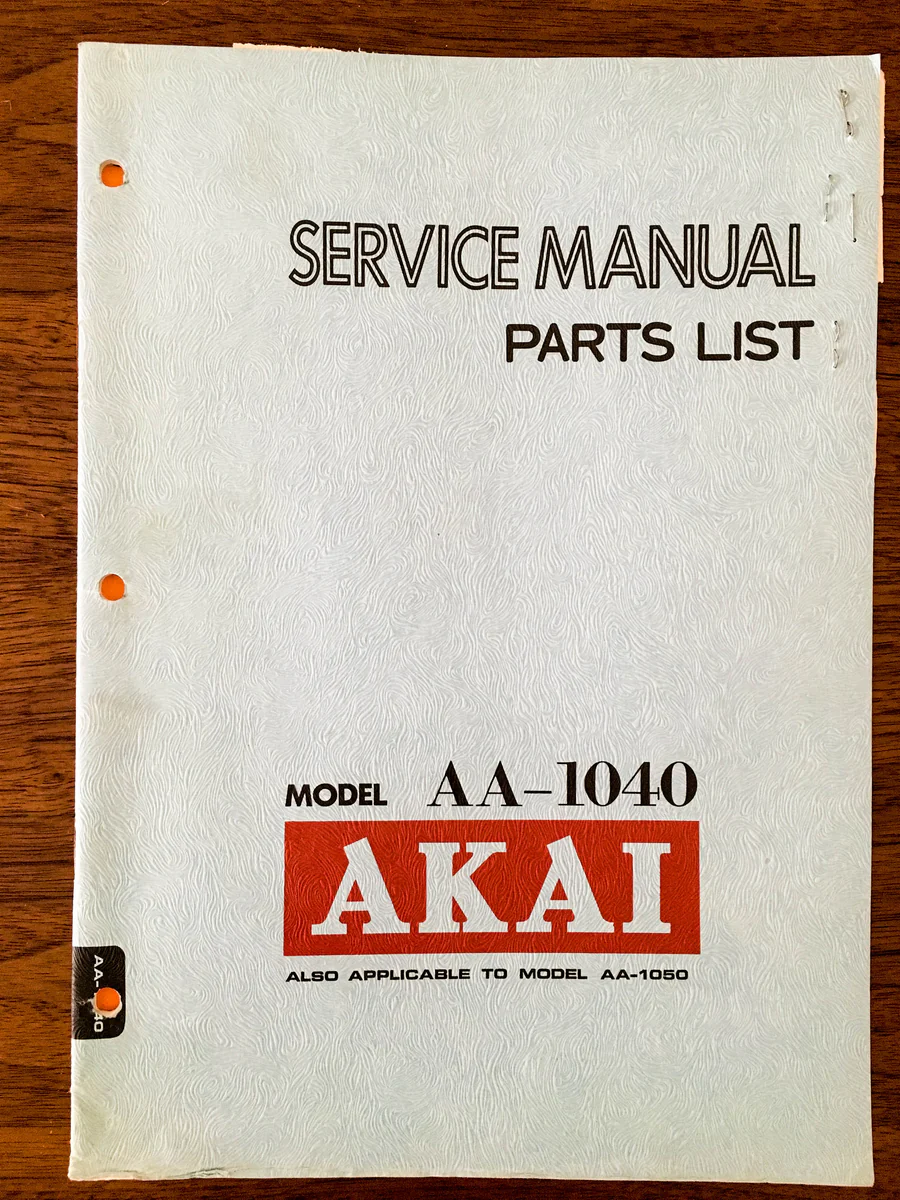 Akai AA-1040 AA-1050 Amplifier Service Manual *Original*
