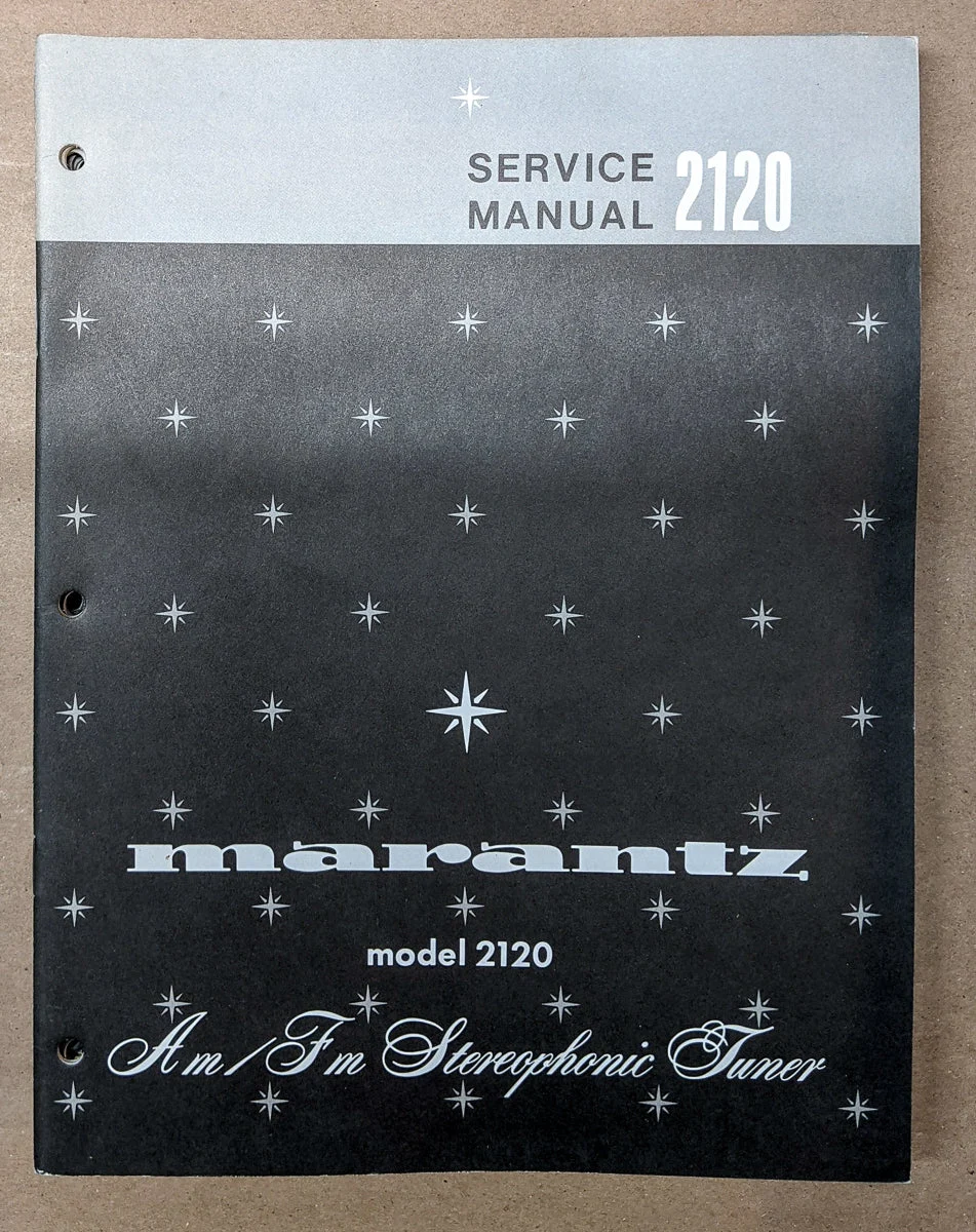 Marantz Model 2120 Tuner Service Manual *Original*