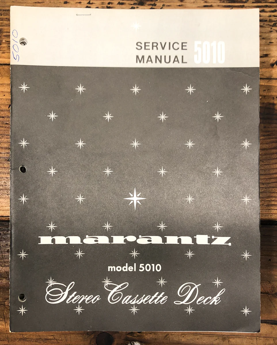 Marantz Model 5010 Cassette Service Manual *Original*