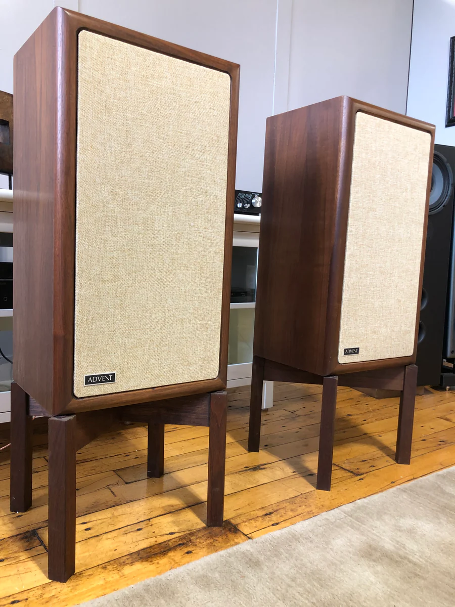 Advent /1 Vintage Speakers, Bullnose Real Walnut Finish - SOLD