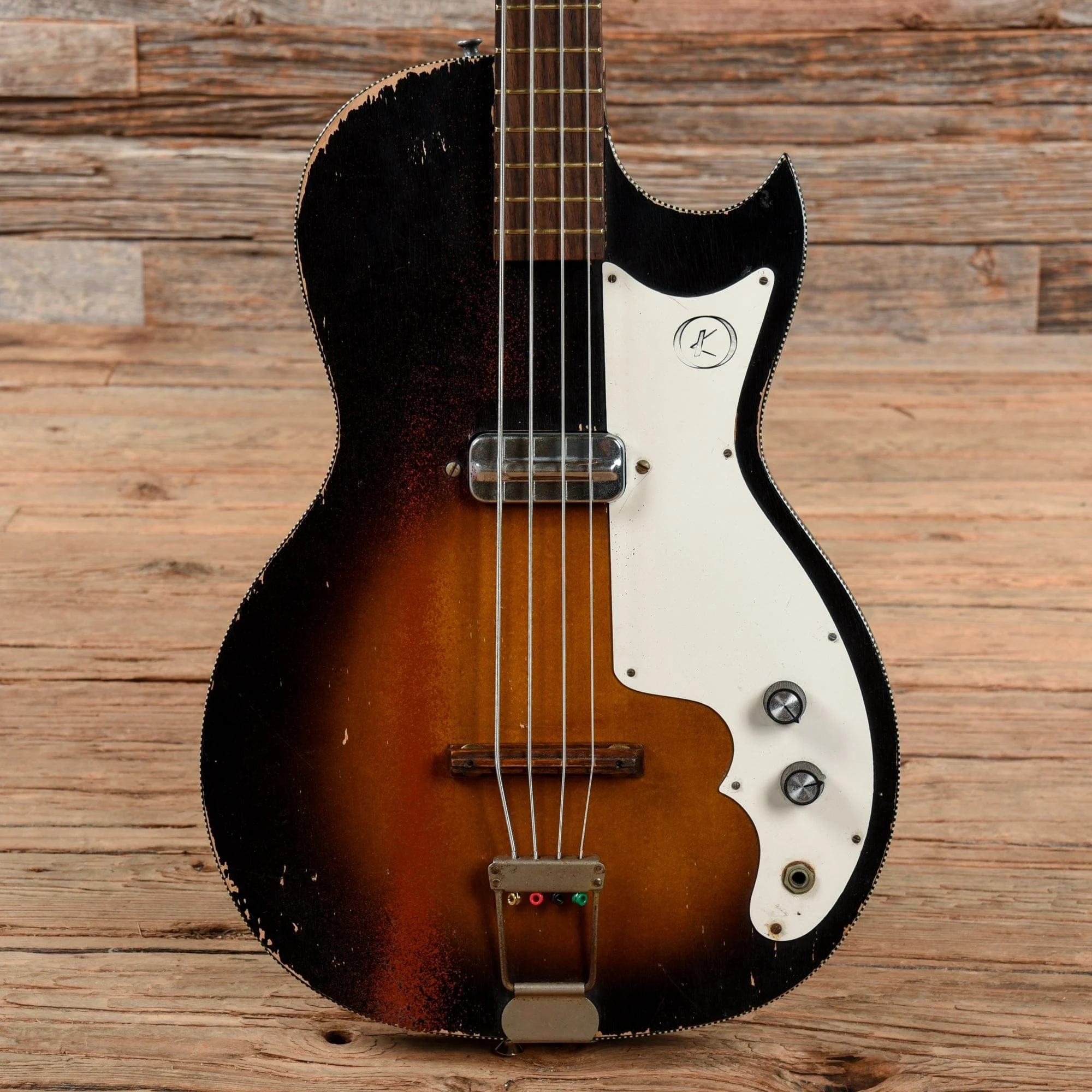 Kay Hollowbody Bass Sunburst 1965