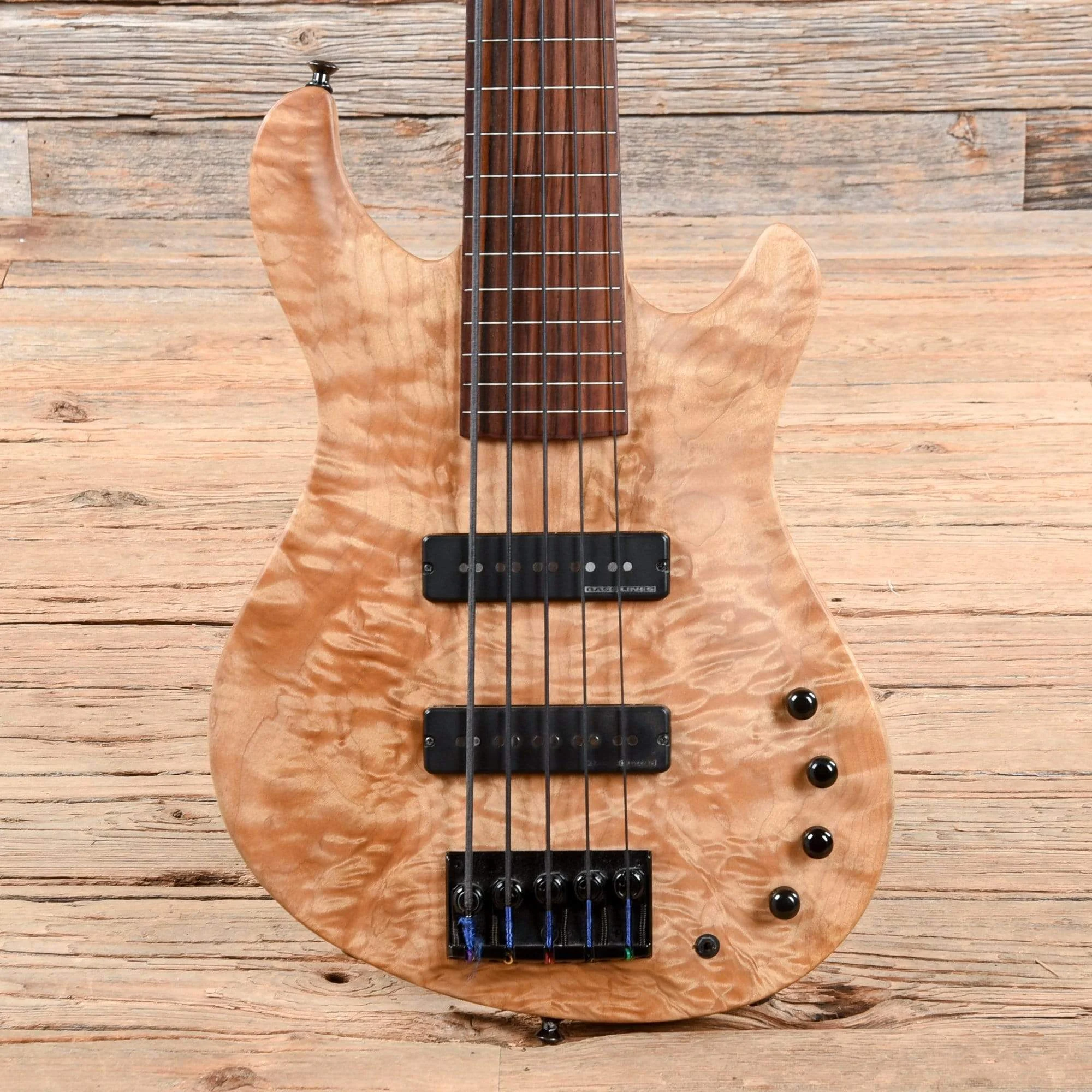 Ken Lawrence Exotic 5-String Fretless Bass Natural