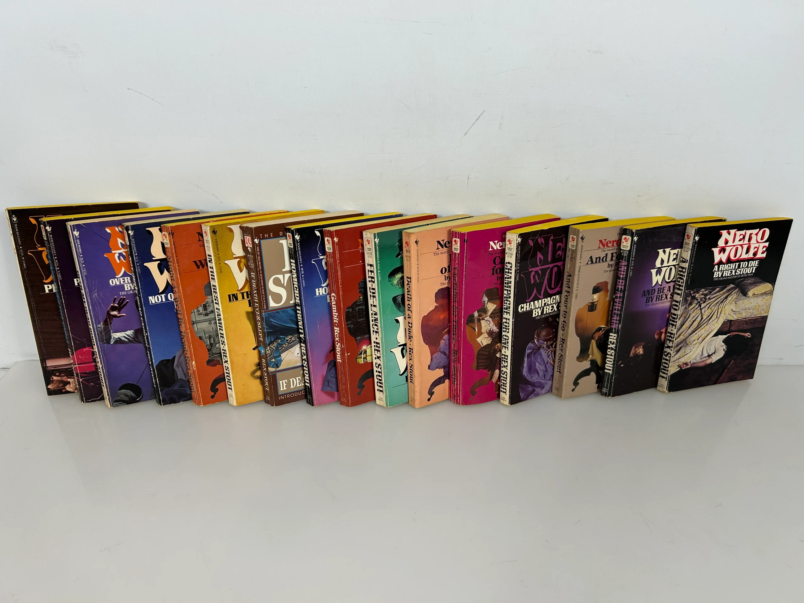 Lot of 15 " Nero Wolfe" Series by Rex Stout Mystery Bantam SC
