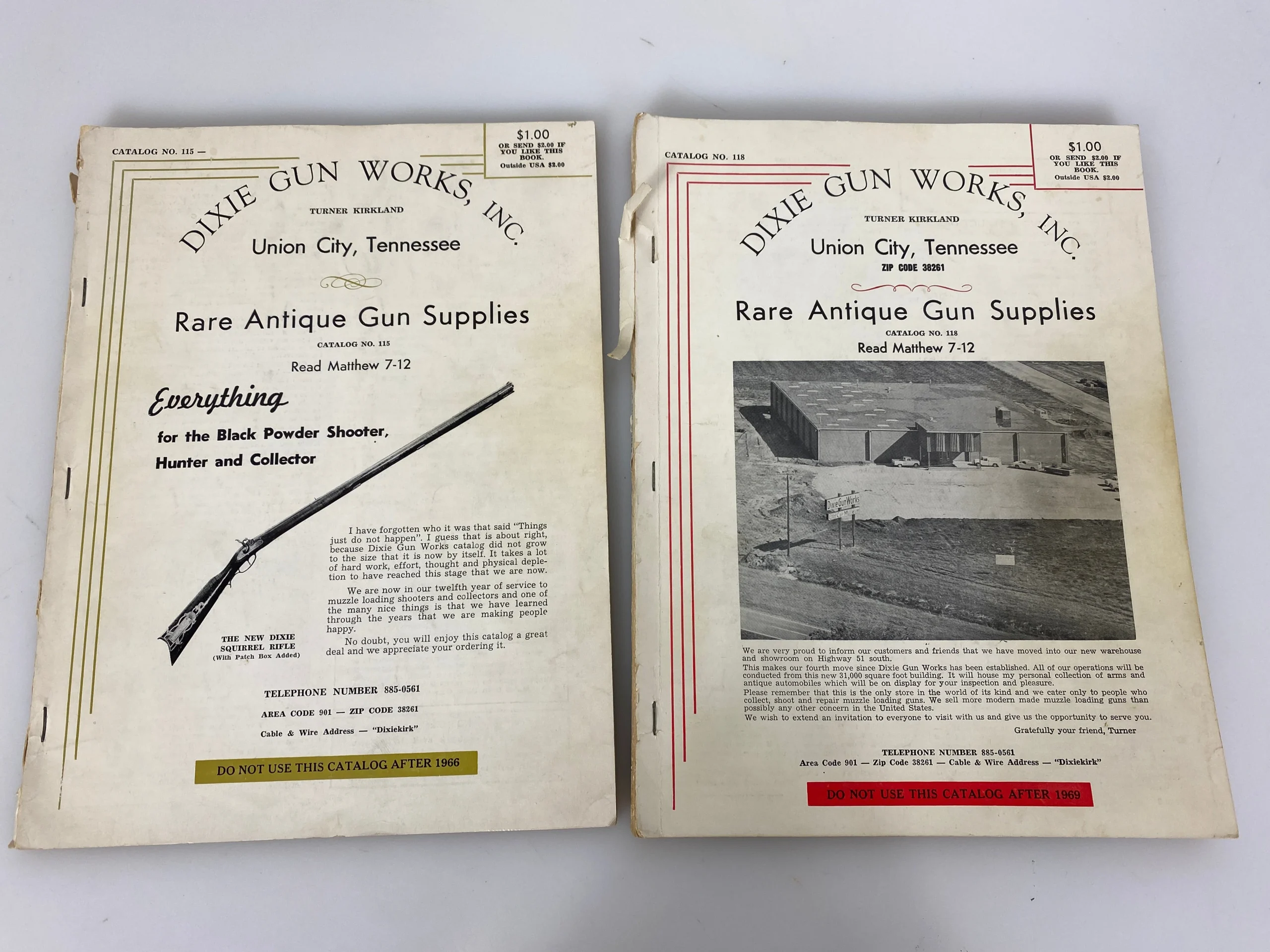 Lot of 2 Dixie Gun Works Catalogs 1960s