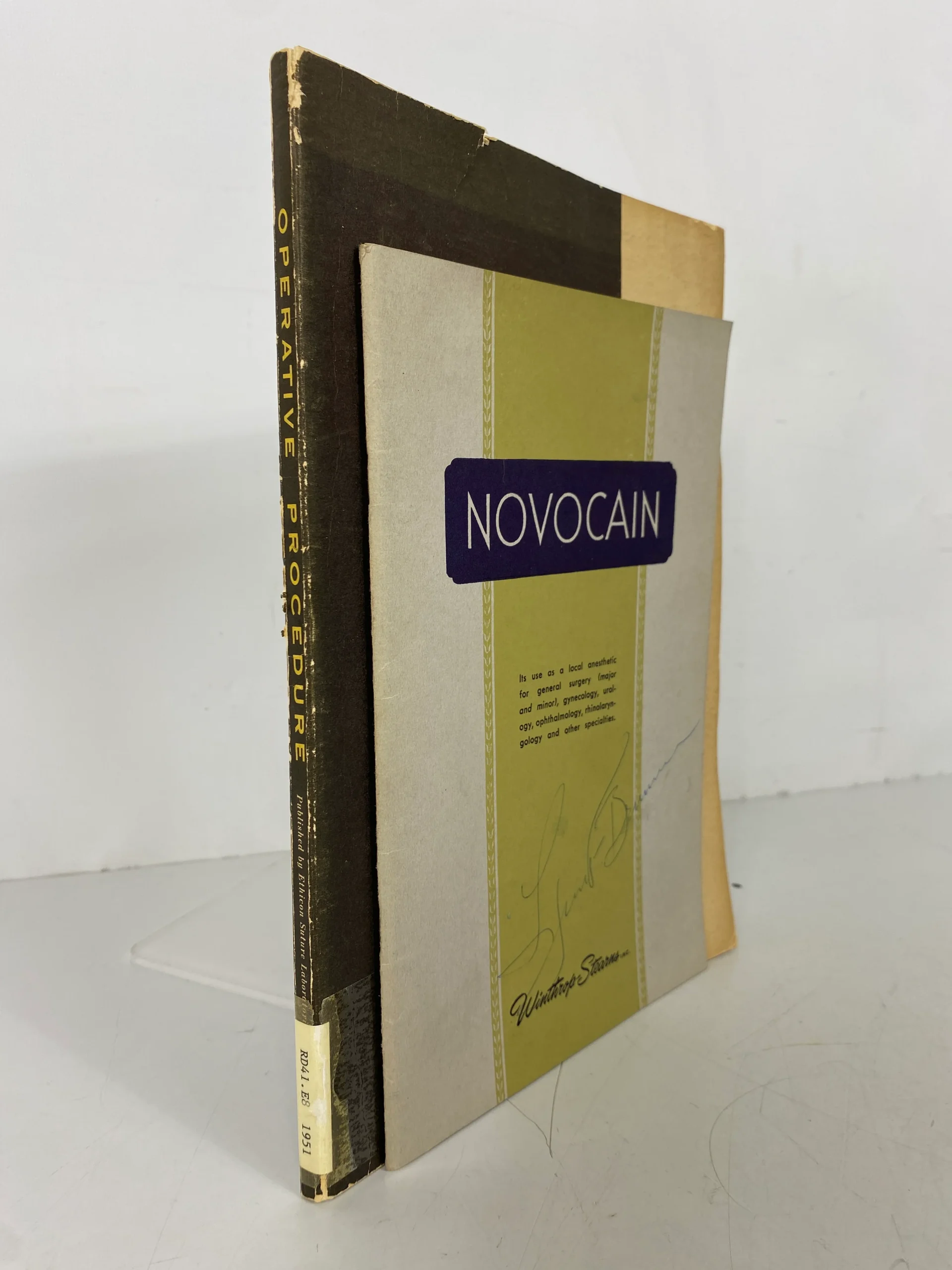 lot-of-2-operative-procedure-1951novocain-1952-vintage-sc.webp Lot of 2: Operative Procedure (1951)/Novocain (1952) Vintage SC