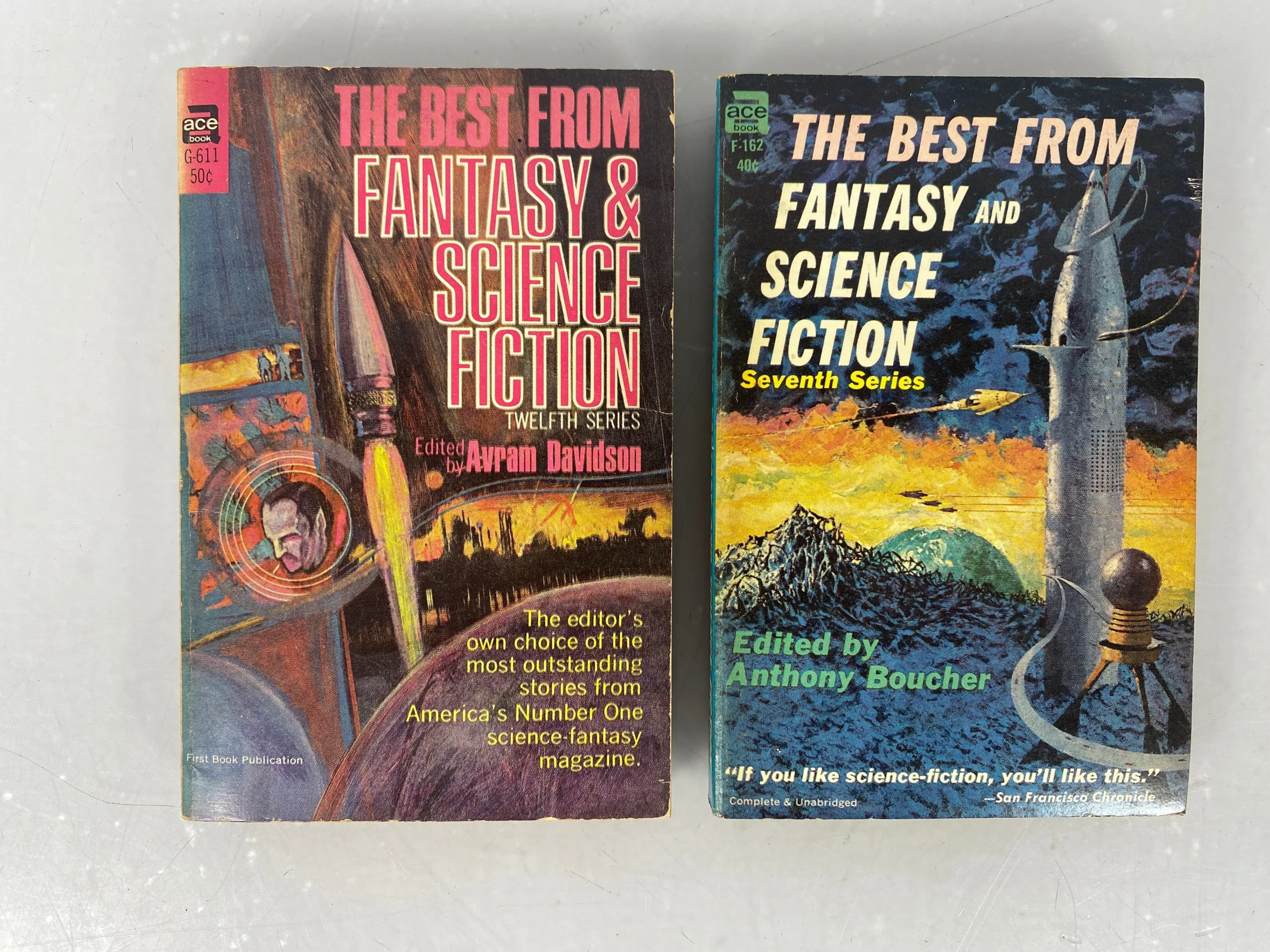 lot-of-2-science-fiction-paperbacks-best-from-fantasy-and-science-fiction-1958-1963.webp Lot of 2 Science Fiction paperbacks Best from Fantasy and Science Fiction 1958-1963
