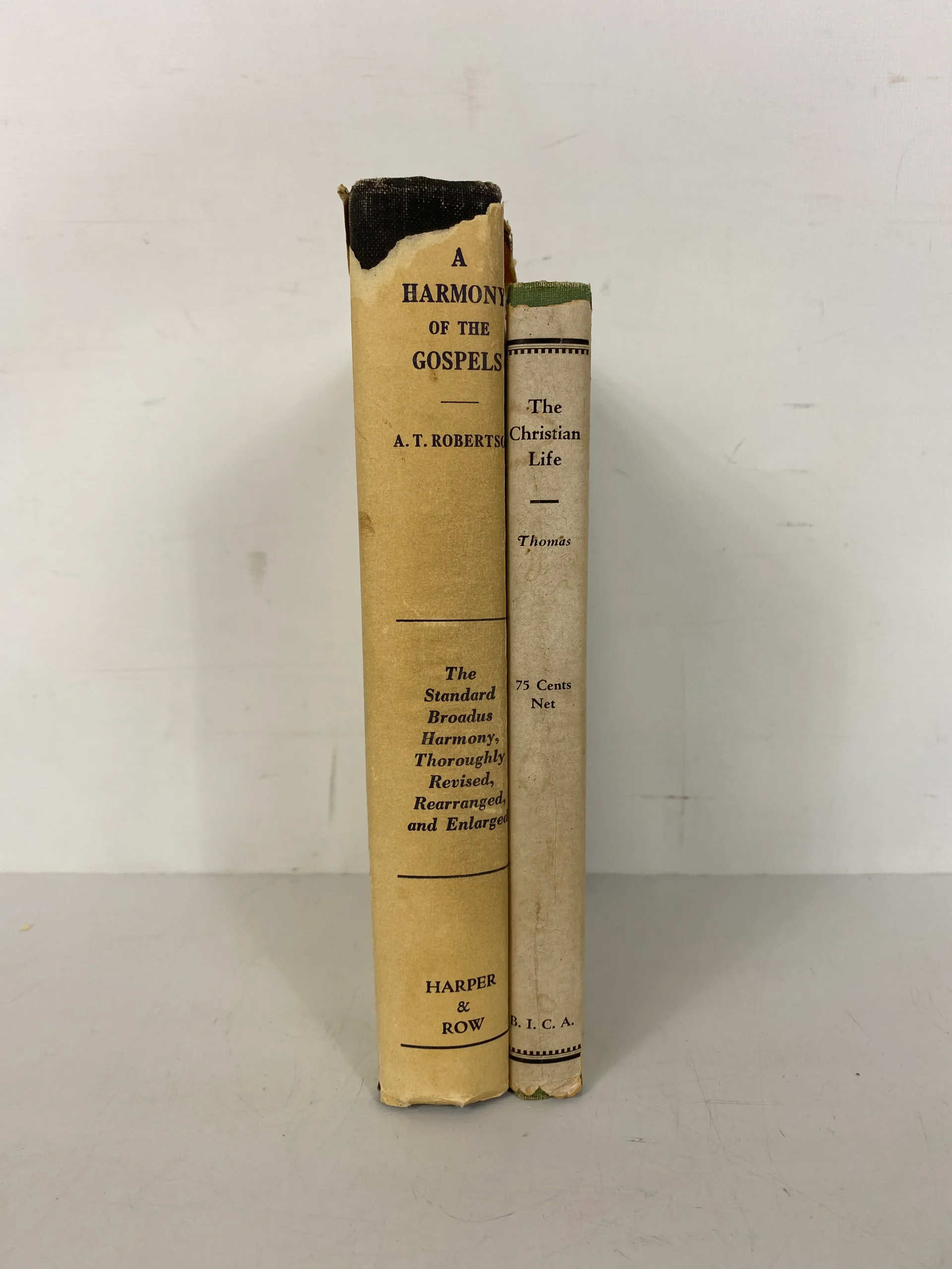 Lot of 2: The Christian Life & How to Live It/The Harmony of the Gospels HC DJ