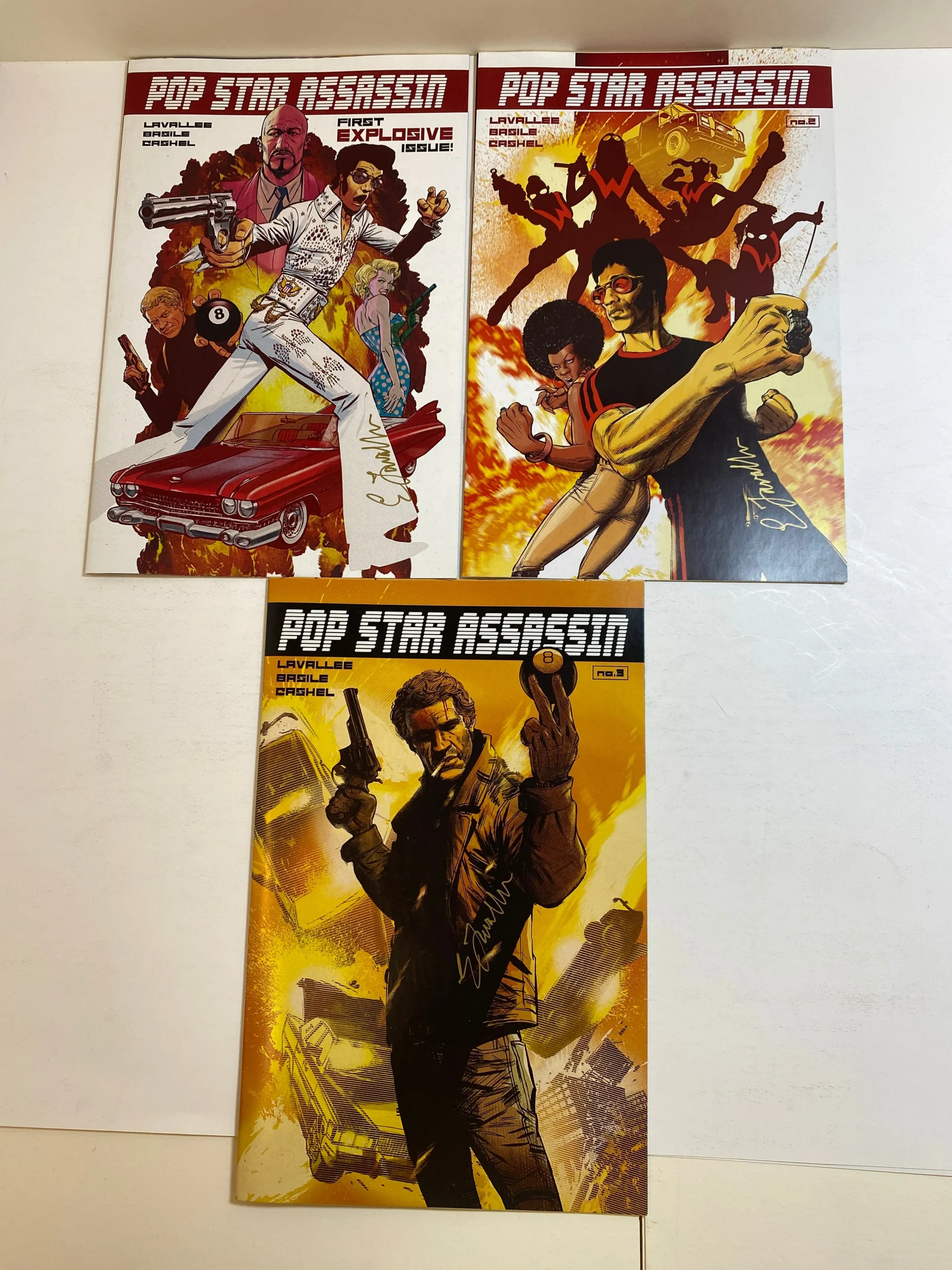 Lot of 3 Pop star Assassin ACME Comic Books 2016 *signed*
