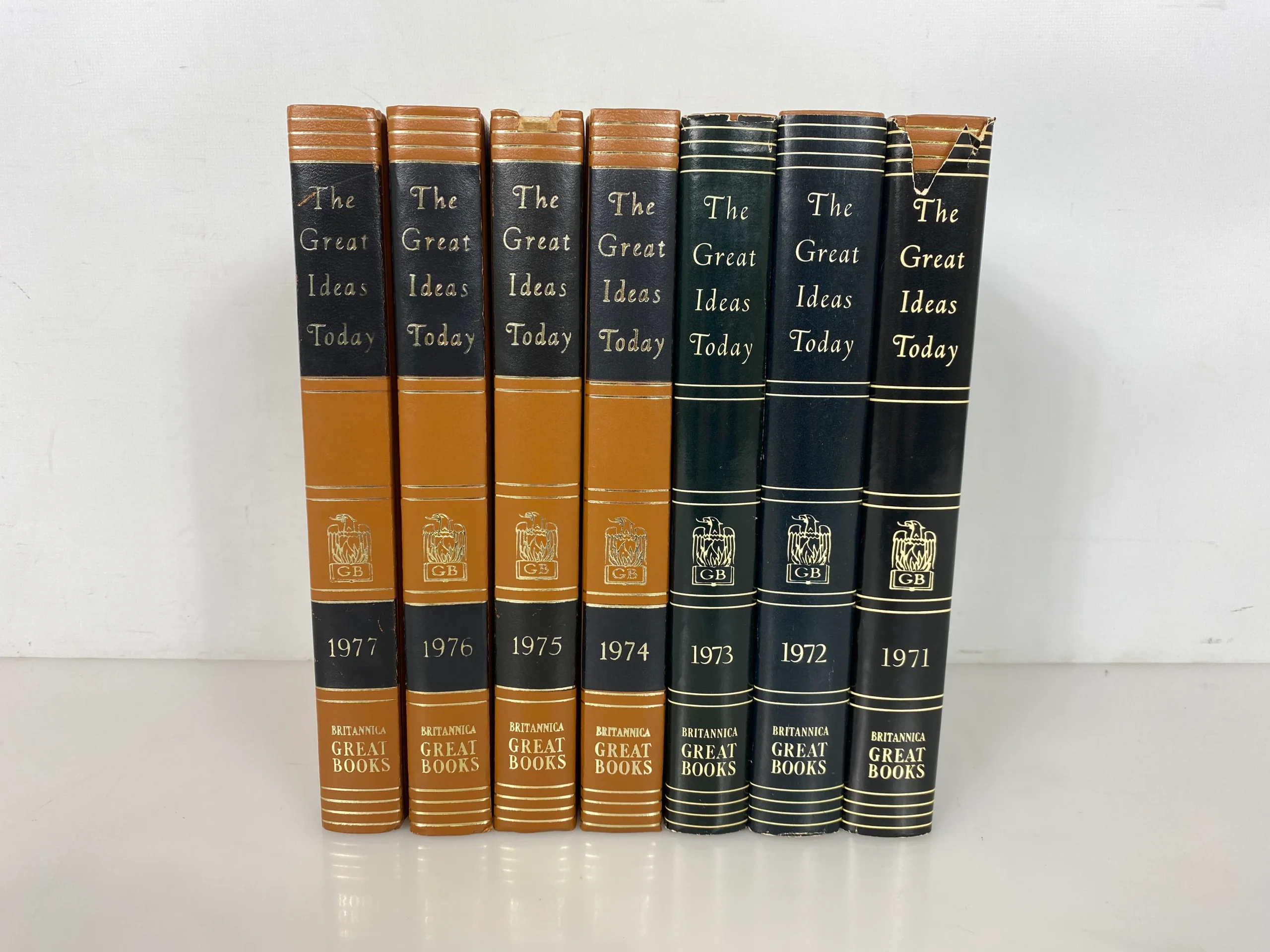 Lot of 7 The Great Ideas Today Britannica Great Books 1971-1977 HC some DJ
