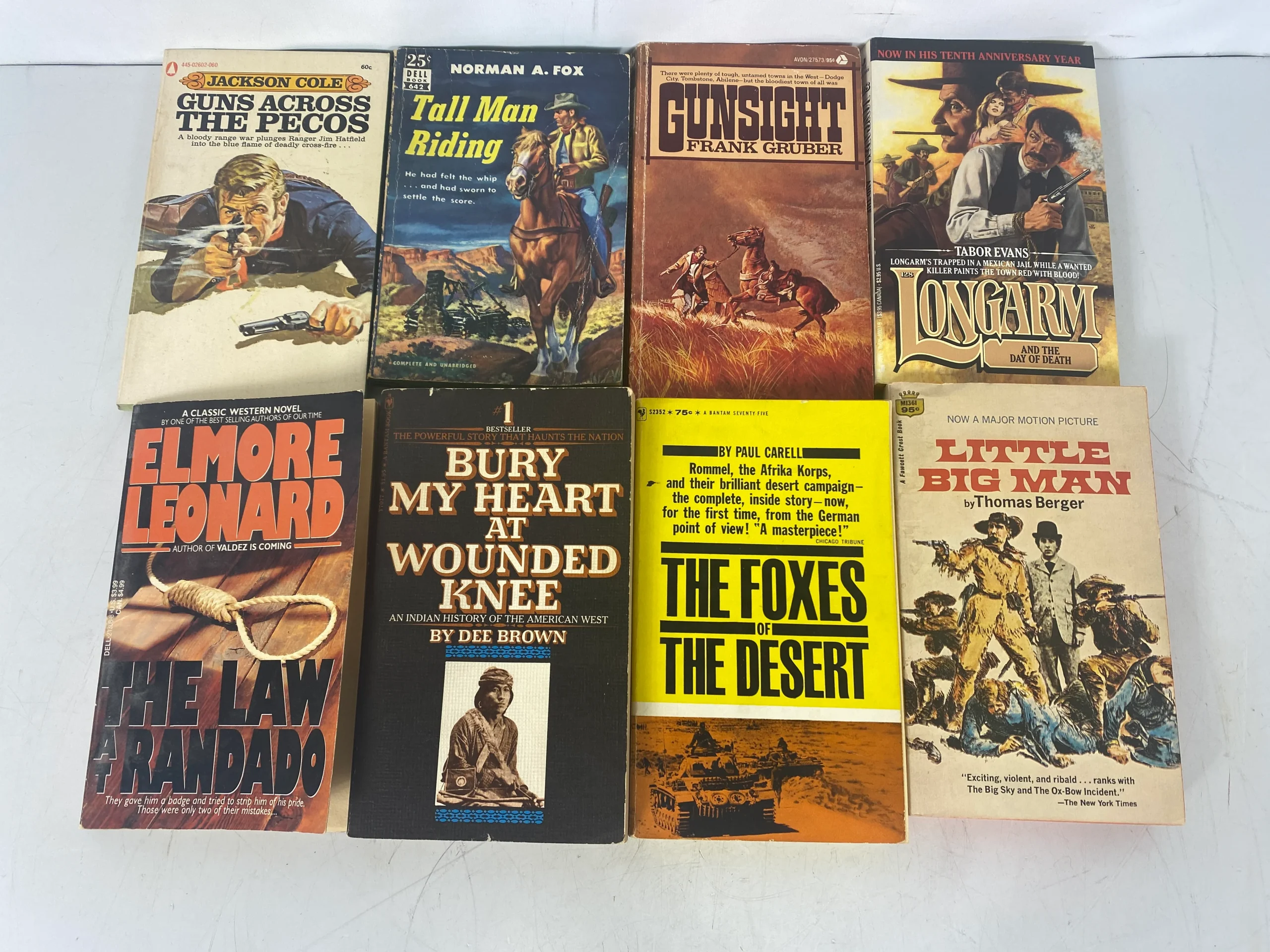 lot-of-8-western-novels-sc-books-1960s-1980s.webp Lot of 8 Western Novels SC Books 1960s-1980s