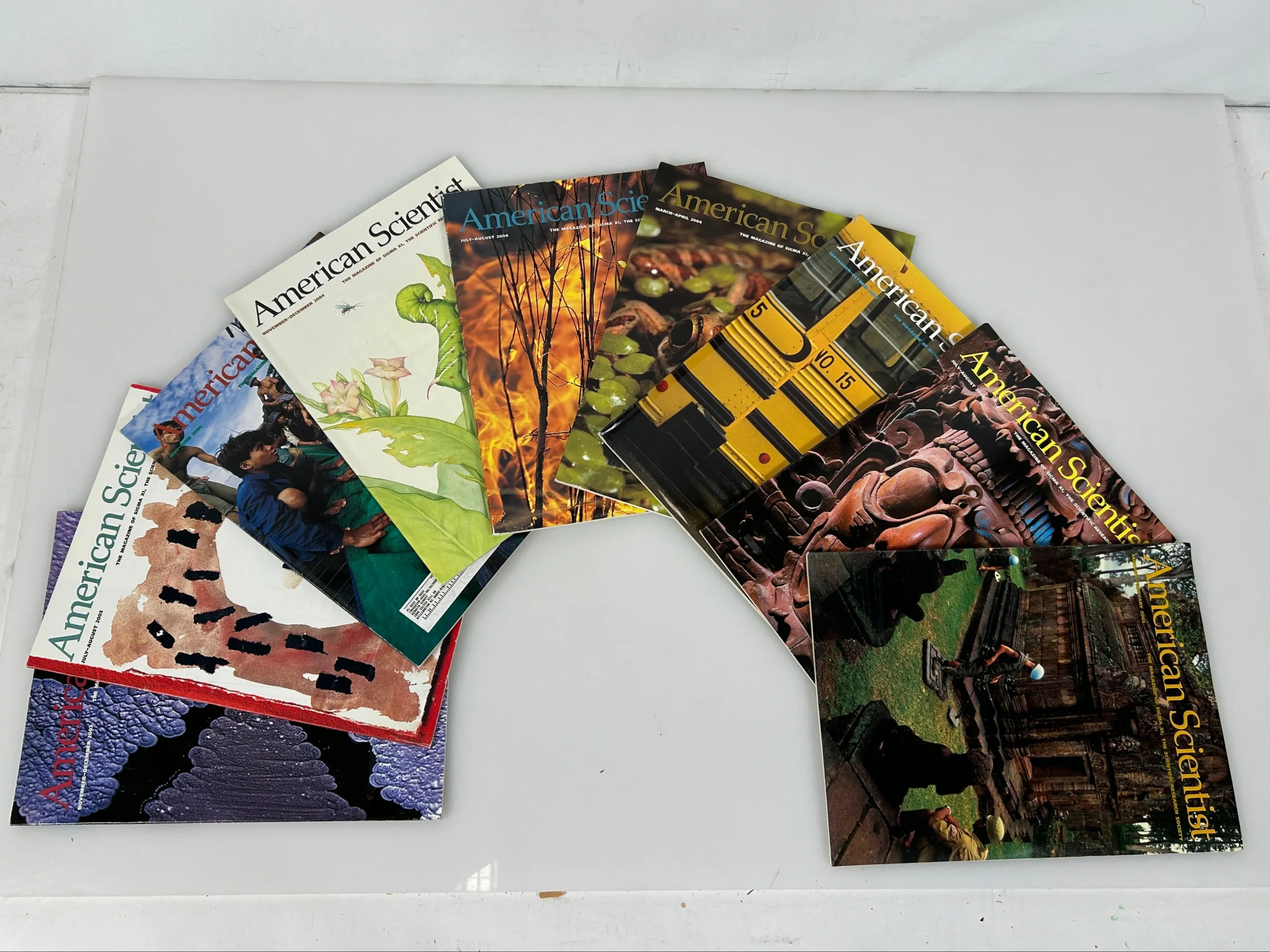 Lot of 9 American Scientist Magazine 2 Vol 2003; 4 Vol 2004, 3 Vol 2005